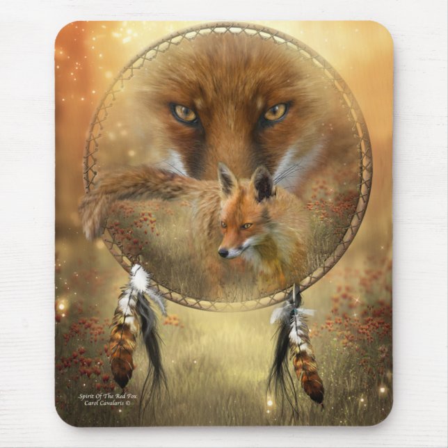 Ande av den röda rävkonsten Mousepad Musmatta (Framsidan)