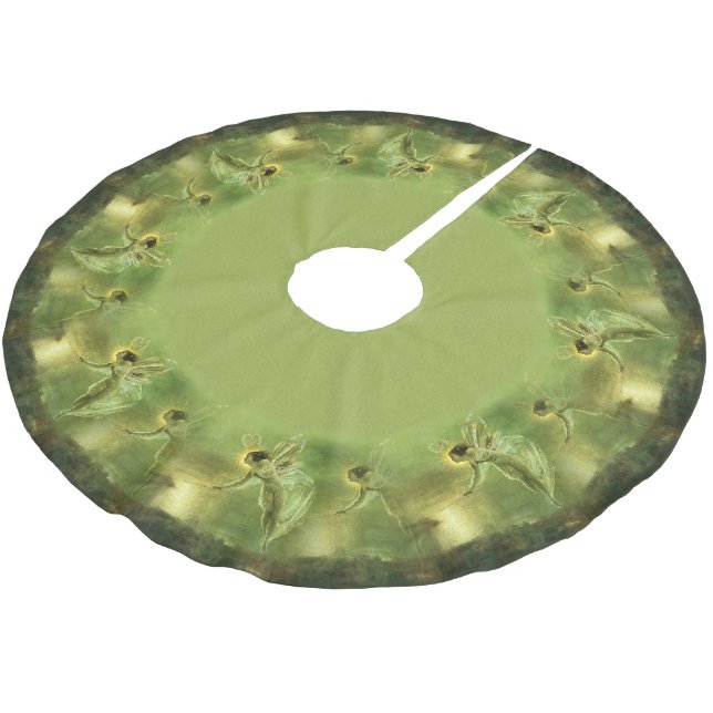 Ande av nattfen julgransmatta borstad polyester (Vinklad)