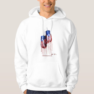 Ande av skjortan för Puerto Rican boxningsvett Sweatshirt Med Luva