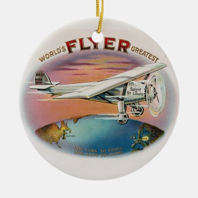 Ande för världsmästarereklambladvintage av St Julgransprydnad Keramik (Framsidan)