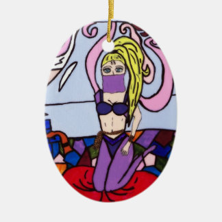 ANDE I ARABISKA SAGOR I EN FLASKA JULGRANSPRYDNAD KERAMIK