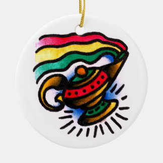 Ande i arabiska sagorflaskavattenfärg julgransprydnad keramik