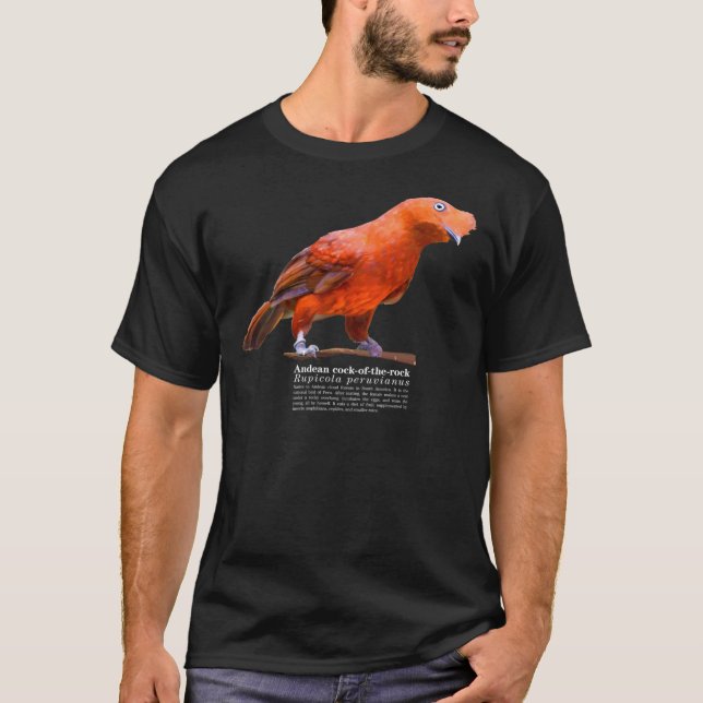 Andean cock-of-the-rock bird on the rocks Classic  T Shirt (Framsida)