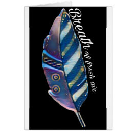 Andedräkt av den nya luftfjädern hälsningskort