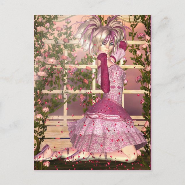 Andedräkt av Rose Fantasykonst Vykort (Framsida)