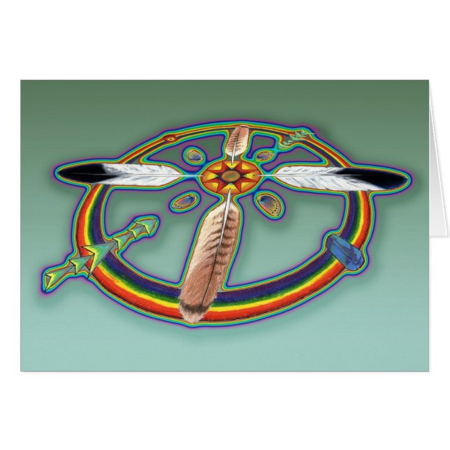 Andefjädrar Hälsningskort (Framsidan Horizontal)