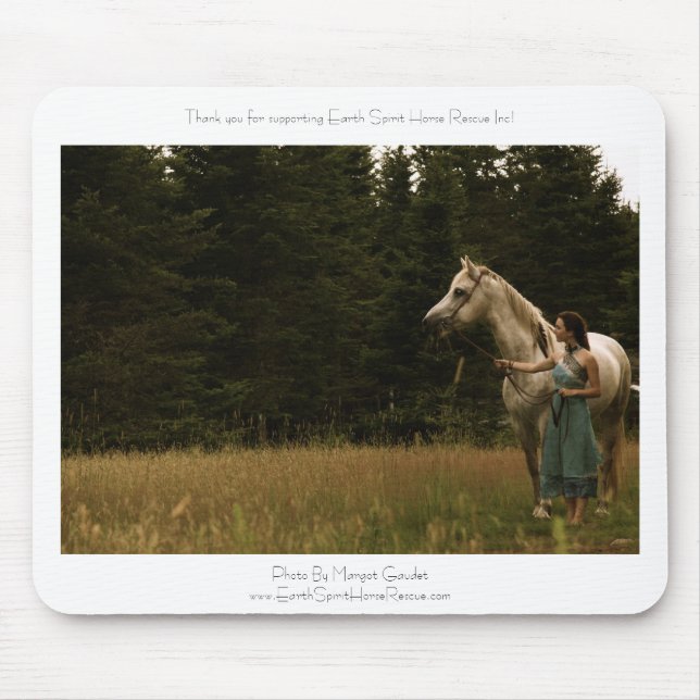 Andehäst och kvinna musmatta (Framsidan)
