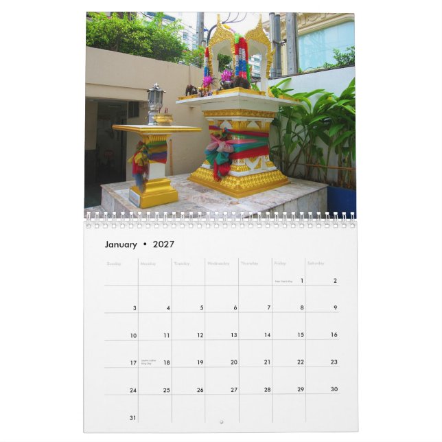 Andehus av Thailand Kalender (Jan 2027)