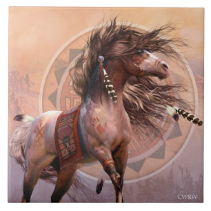 Andekrigarekonst belägger med tegel kakelplatta