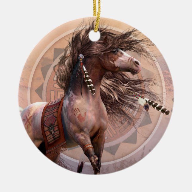 Andekrigareprydnad Julgransprydnad Keramik (Framsidan)