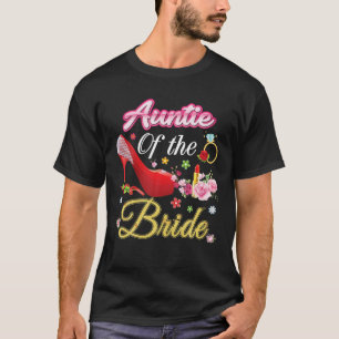 Andel av den blommande Rosan i Bride Lycklig Bröl T Shirt