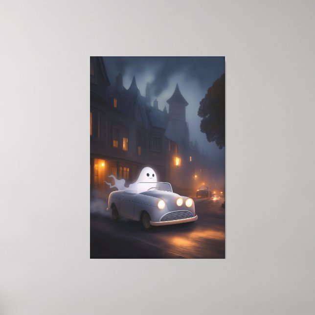 Andelen Hallow'Kväll | En Ghost's Joyride Canvastryck (Framsida)