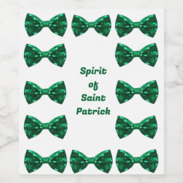 Andelen Saint patrick Vin och den mousserande Vin Vinflaska Etikett