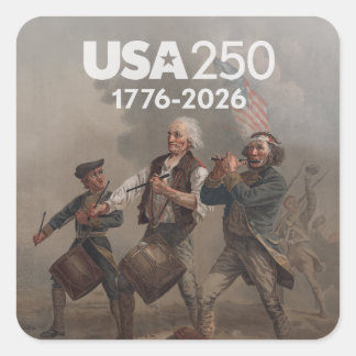 Anden 76 - Amerikas 250-årsjubileum Fyrkantigt Klistermärke