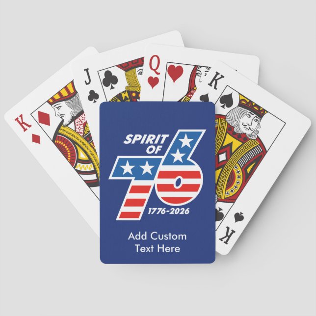 Anden av 76 - Amerikas 250-årsdag 1776-2026 Casinokort (Baksidan)