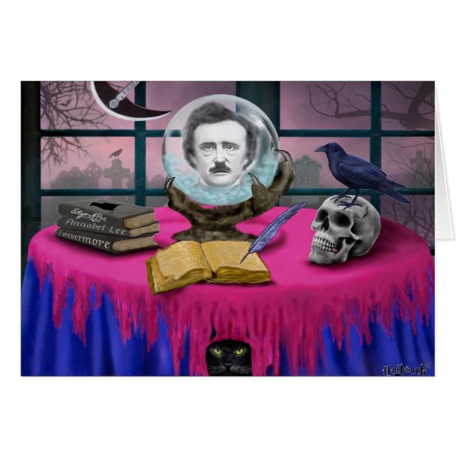 ANDEN AV EDGAR ALLEN POE HÄLSNINGSKORT (Framsidan Horizontal)