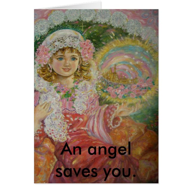 Anden av en död person av saintpauliaen… hälsningskort (Framsidan)