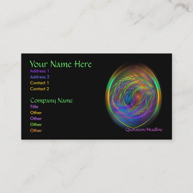 Anden av luft profilerar kortet visitkort (Framsida)