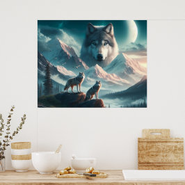 Anden av vargarna AI-konstaffisch Poster