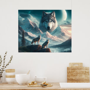 Anden av vargarna AI-konstaffisch Poster