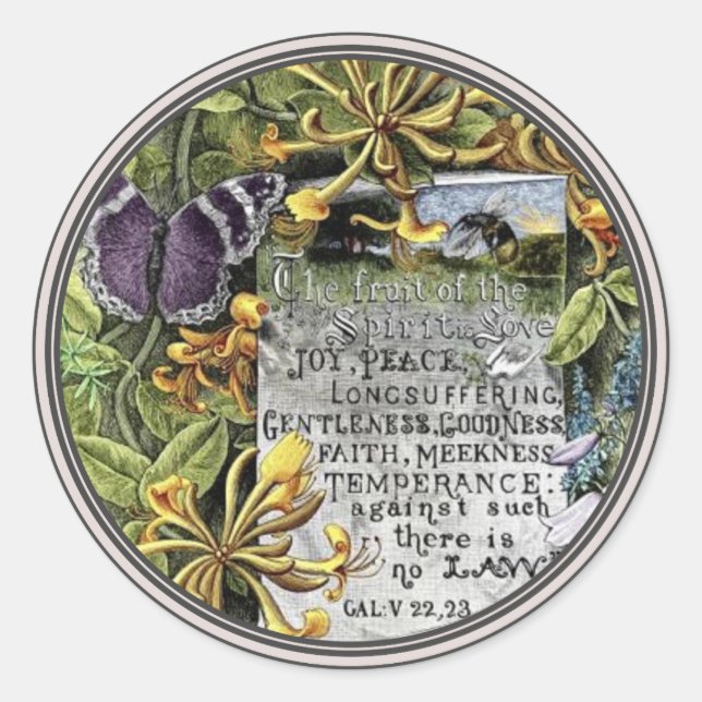 Anden Frukt  Runt Klistermärke (Framsida)
