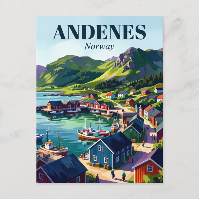 Andenes Norge Vykort (Framsida)