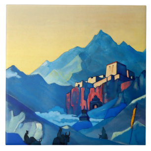 “Andens fästning” av Nicholas Roerich Kakelplatta