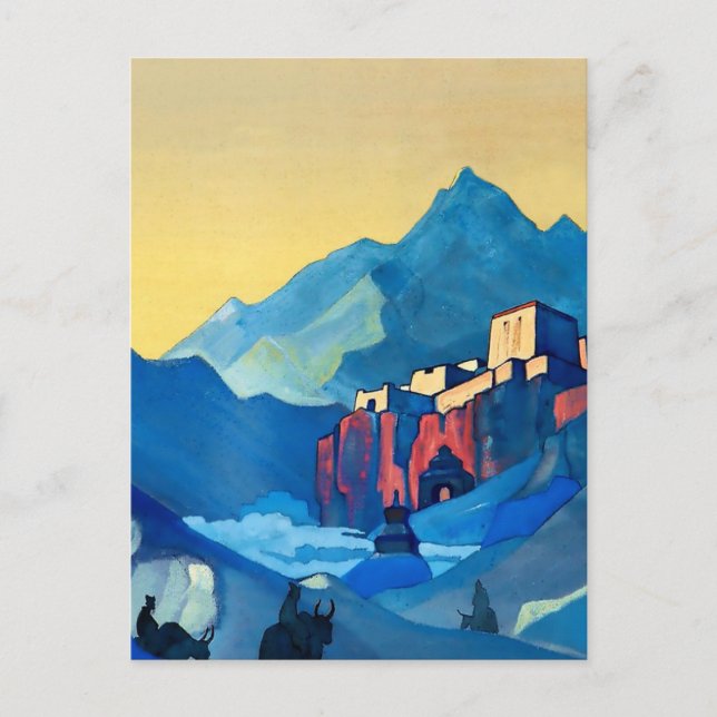 “Andens fästning” av Nicholas Roerich Vykort (Framsida)