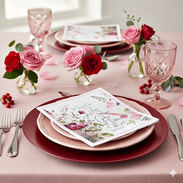 Andens frukt rosa blommig pappersservett (Skapare uppladdad)