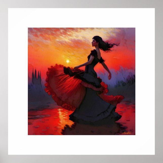 Anders Artistry* Flamingo Dancer #4* Poster (Framsidan)