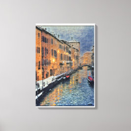 Anders Artistry*Snowfall på kanalen* Canvastryck