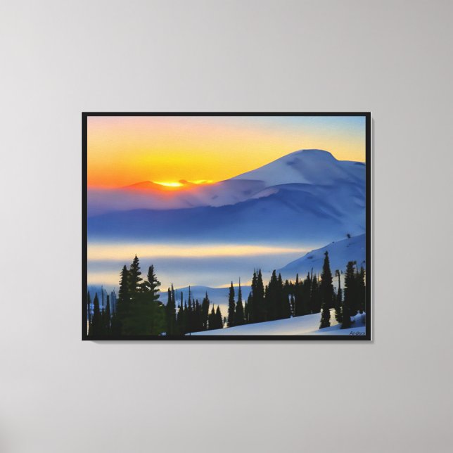 Anders Artistry* Sunrise on bergens* Canvastryck (Framsida)