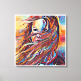 Anders Artistry* Väntar*Impressionstic Watercolor Canvastryck