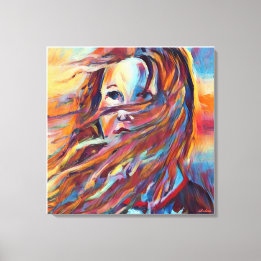 Anders Artistry* Väntar*Impressionstic Watercolor Canvastryck