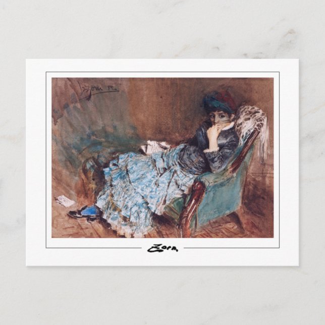 Anders Zorn #163 - vykort för finkonst (Framsida)