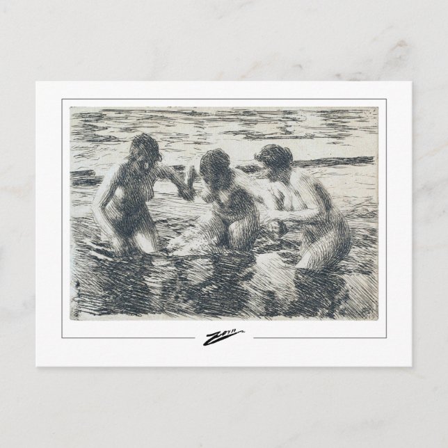 Anders Zorn #328 - Finkonstkort Vykort (Framsida)