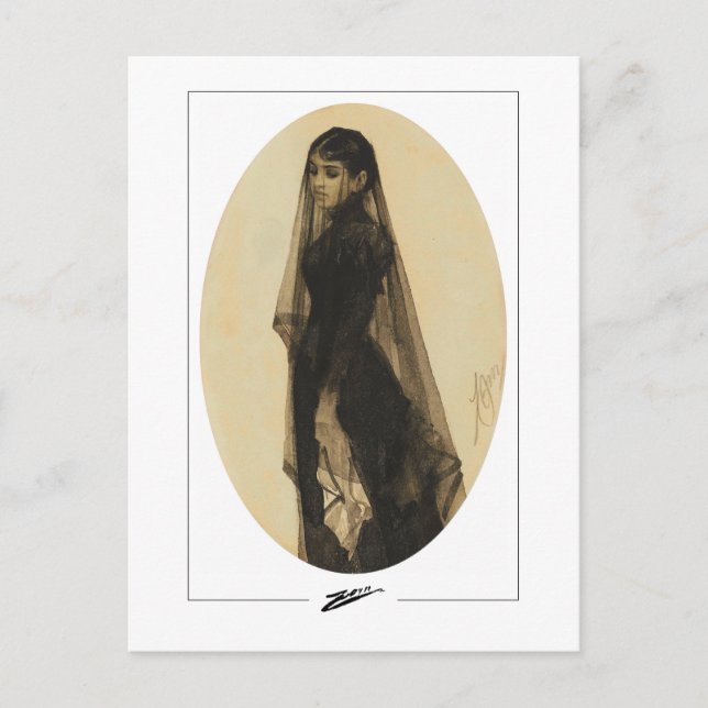 Anders Zorn #344 - Finkonst Postkort Vykort (Framsida)