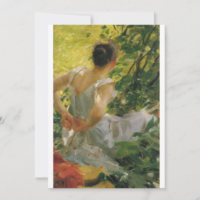 Anders Zorn - Woman Dressing Inbjudningar (Framsida)