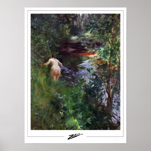 Anders Zorn Zedign Art Poster #3 (Framsidan)