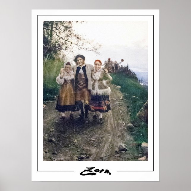 Anders Zorn Zedign Art Poster #93 (Framsidan)