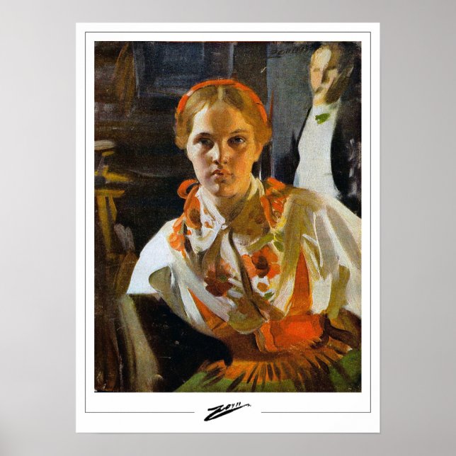 Anders Zorn Zedign konstaffisch #10 Poster (Framsidan)