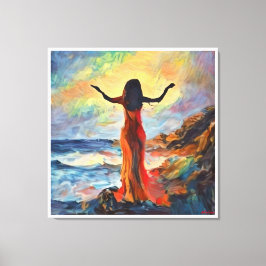 AndersArtistry"Morgonhöjdpunkt* Vattenfärg Canvastryck