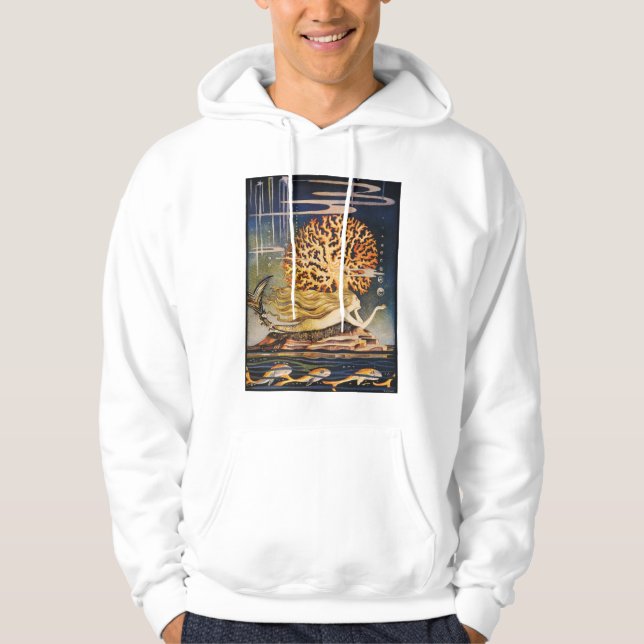 Andersen: Lite sjöjungfruteckning Sweatshirt Med Luva (Framsida)