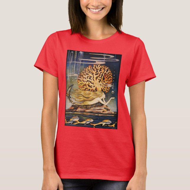 Andersen: Little Sjöjungfru Teckning Tee Shirt (Framsida)