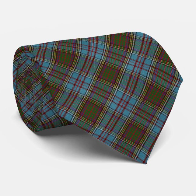 Anderson Clan Tartan Rutmönster Skotsk Slips (Rullad)