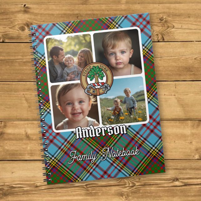 Anderson Familj Foto Collage Anteckningsbok (Skapare uppladdad)