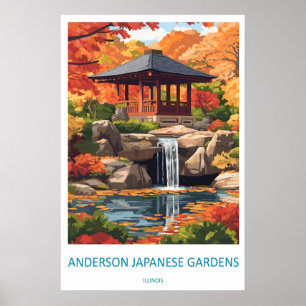 Anderson Japanese Gardens Park National Skidåkning Poster