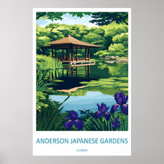 Anderson Japanese Gardens Park Skidresa Nationell Poster
