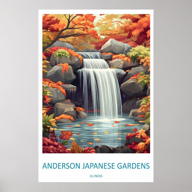 Anderson Japanese Gardens Vintage Resa Affisch (Framsidan)