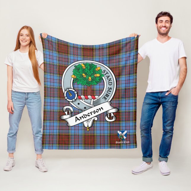 Anderson Modern Klansymbol Skotsk Tartan Plaid Fleecefilt (På plats)